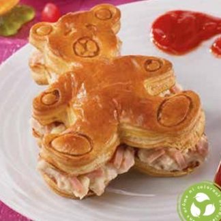 Feuilleté ourson jambon fromage